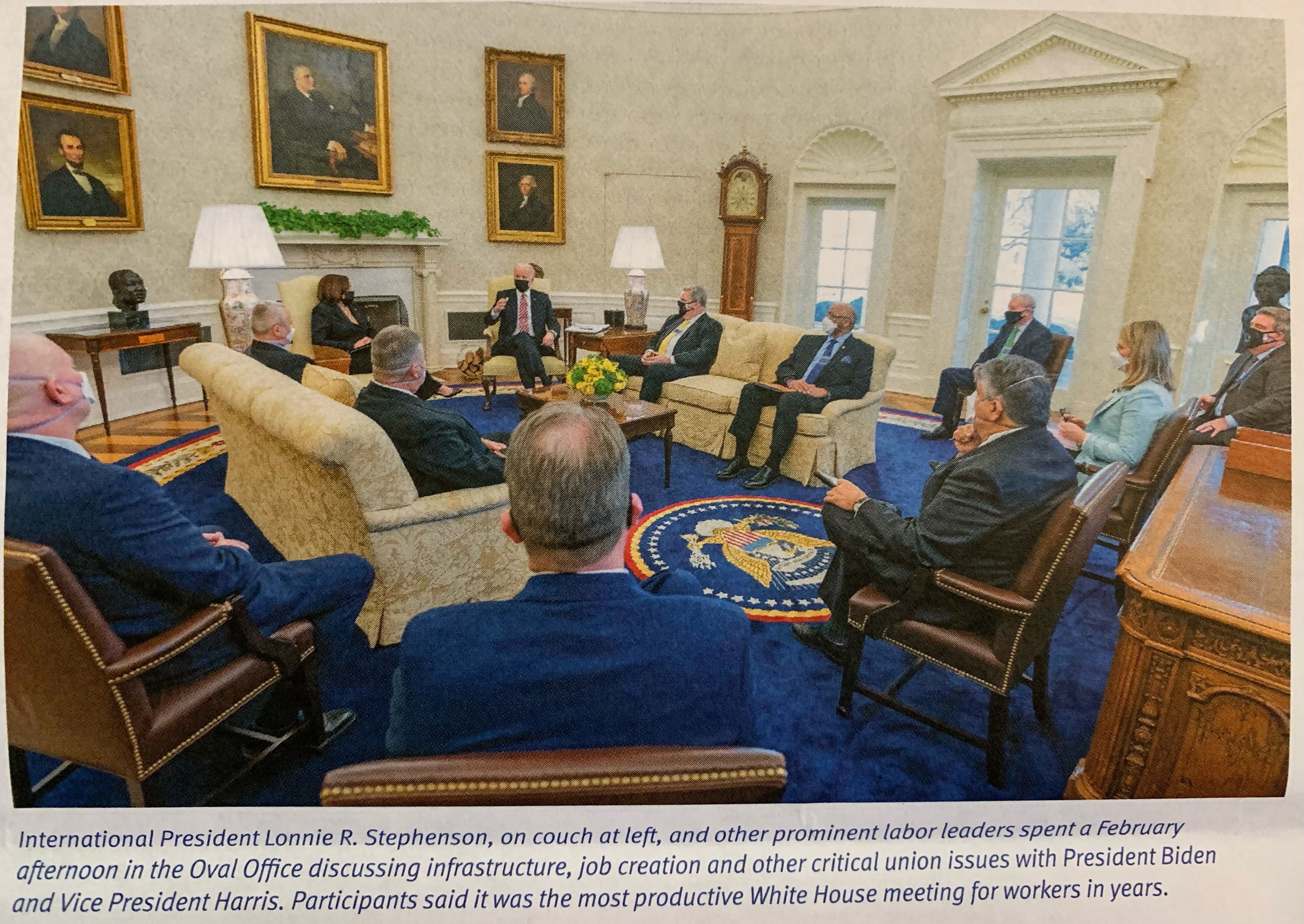 Biden - IBEW Oval Office